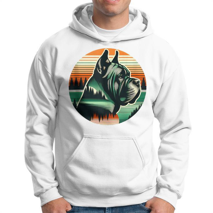 Cane Corso Dog Lover Sunset Retro Style Vintage 80S 70S Hoodie