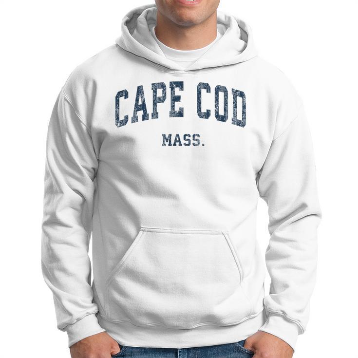 Cape Cod Massachusetts Ma Vintage Varsity Sports Navy Hoodie