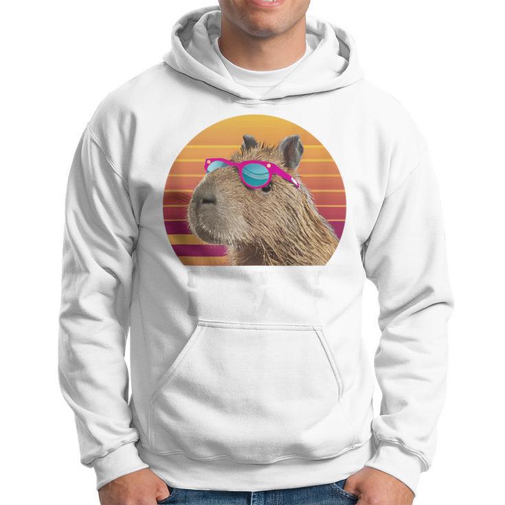 Capybara Don't Worry Be Capy Retro Vintage Capybara Hoodie