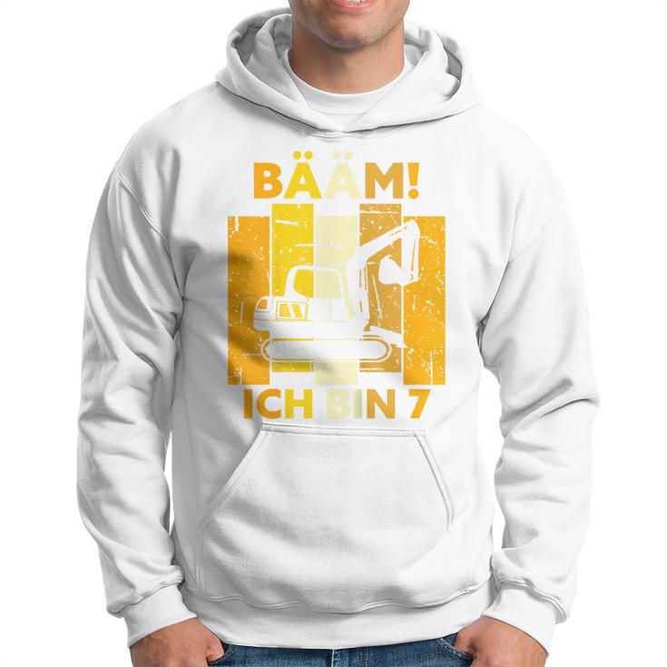 Children's Bäm Ich Bin 7 Sieben Jahre Boy 7Th Birthday Digger Hoodie