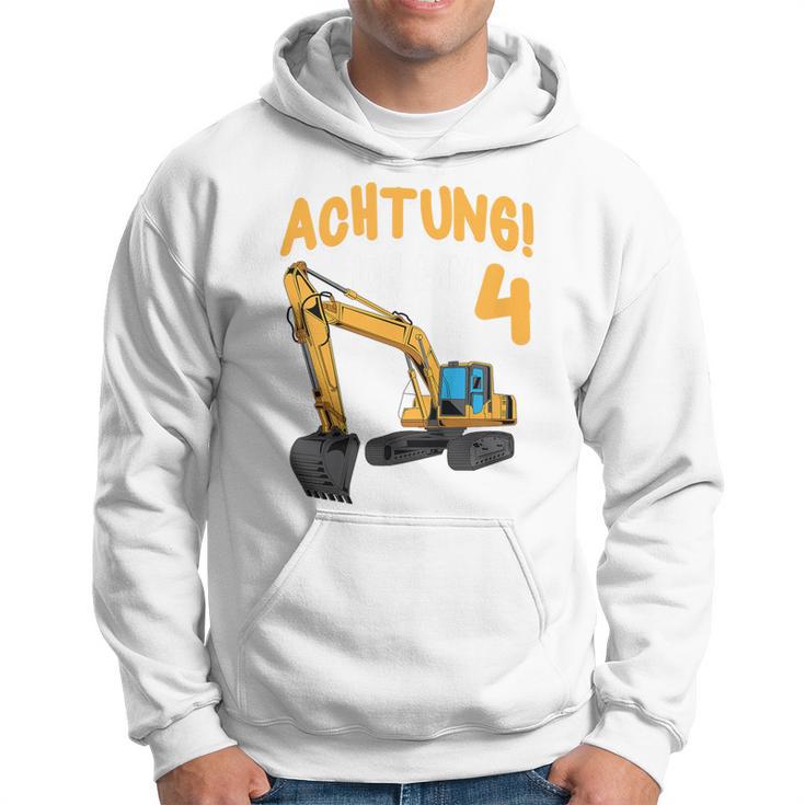 Children's Digger Birthday 'Ich Bin 4 Jahre Bausite' Hoodie