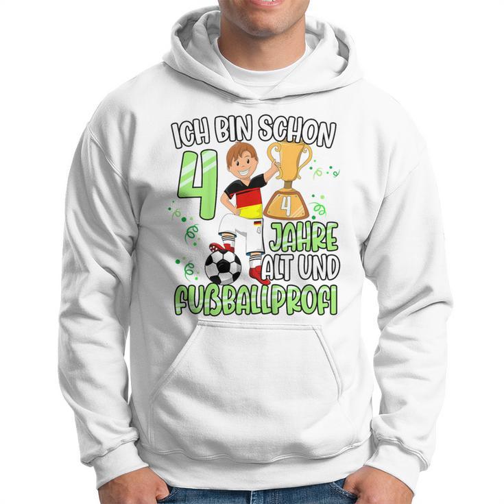 Children's Football Boy 4Th Birthday Ich Bin Schon 4 Jahre 80 Hoodie