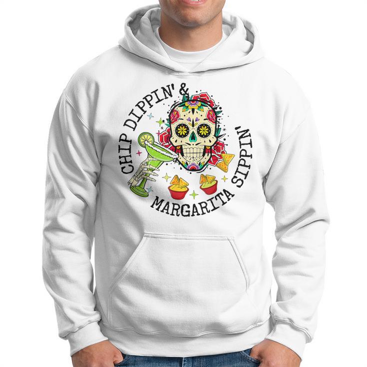 Chip Dippin Margarita Sippin Skull Skeleton Hoodie