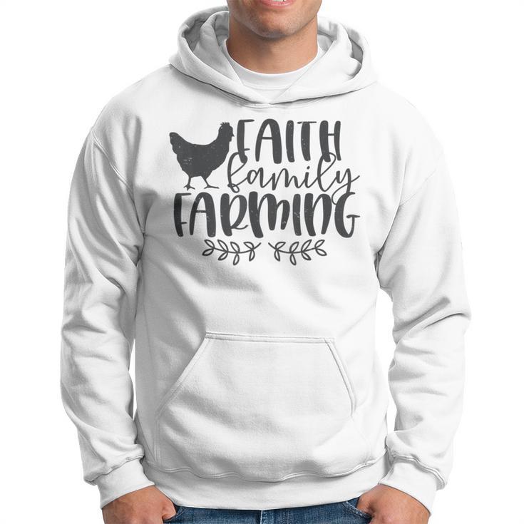 Christian Faith Family Farming Farm Chicken Hoodie