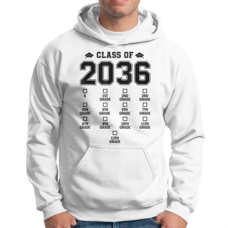 Class Of 2036 Grow With Me With Space For Checkmarks Hoodie