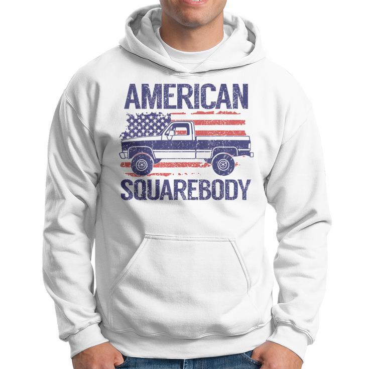 Classic C10 American Square Body Truck Usa Flag Hoodie