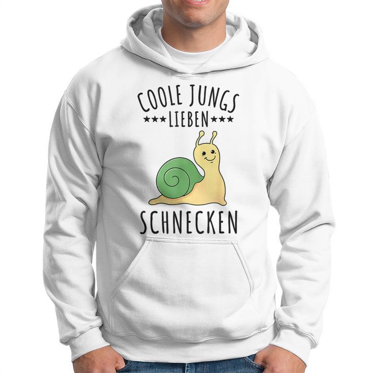 Coole Jungs Lieben Schnecken Geschenk Hoodie