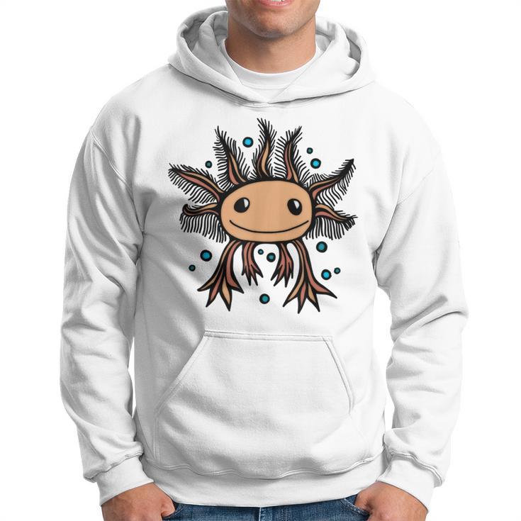 Cute Baby Axolotl Kawaii Style Mexican Walking Fish Animal Hoodie