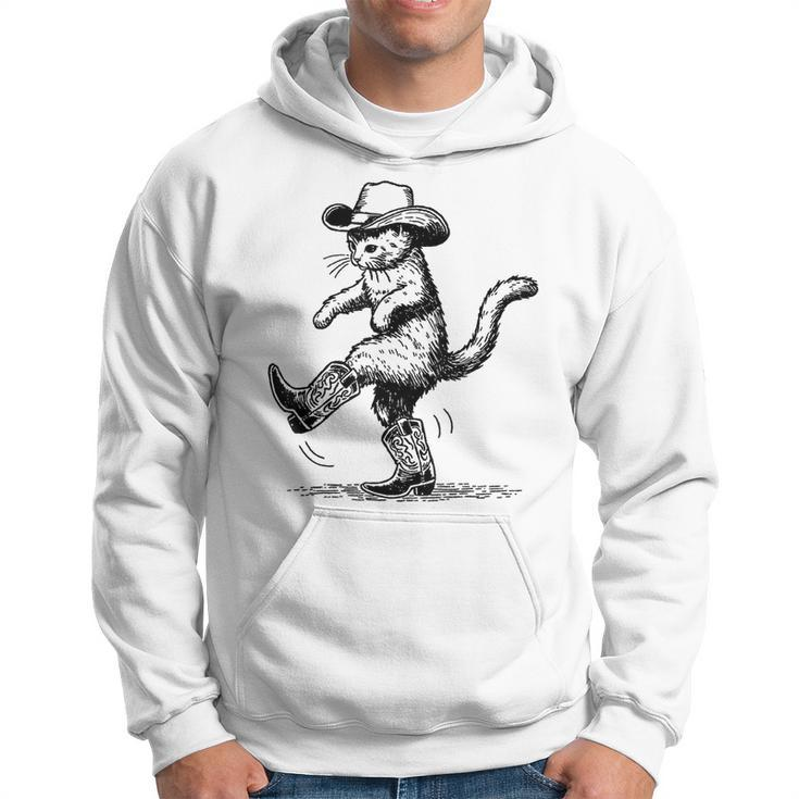 Cute Cat With Cowboy Hat & Boots Cowgirl Western Country Hoodie