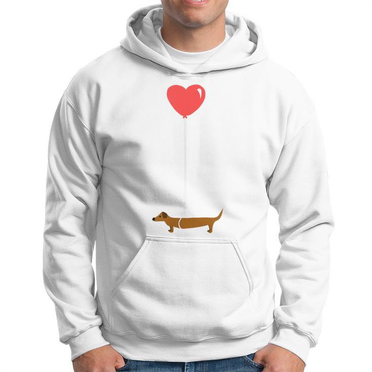 Cute Dachshund Weenie Love Balloon Dog Lover Hoodie