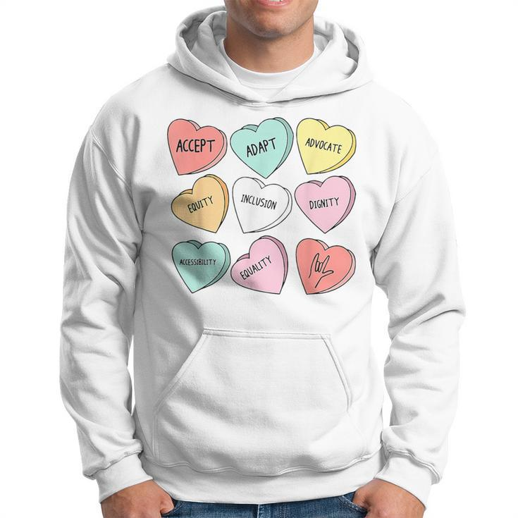 Cute Heart Valentines Day Love Special Education Teacher Hoodie