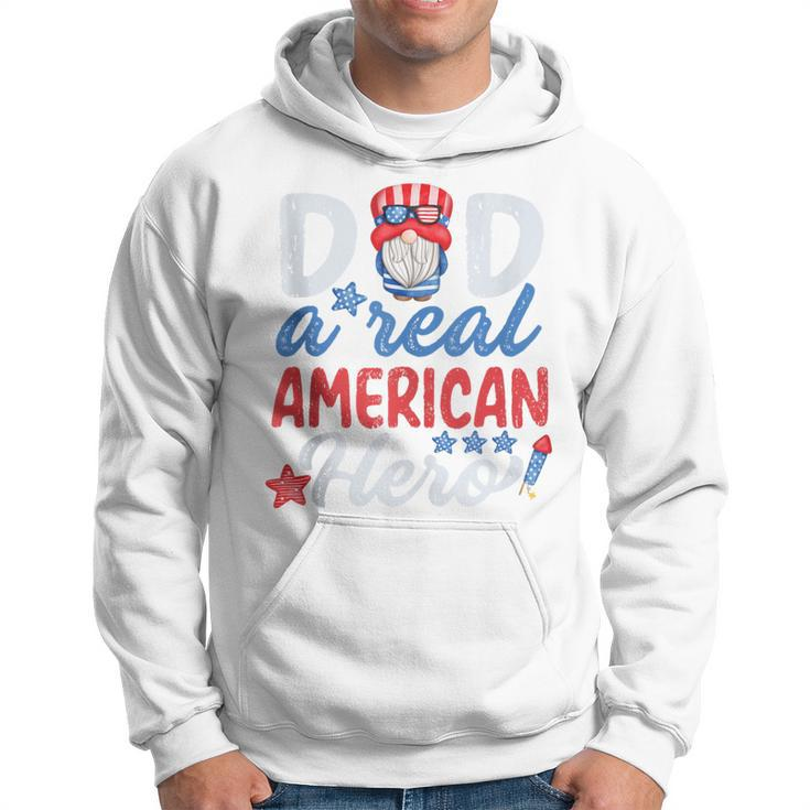 Dad A Real American Hero 4Th Of July Patriotic Fathers Day Hoodie