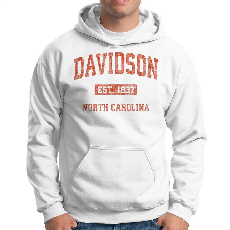 Davidson North Carolina Nc Vintage Athletic Sports Hoodie