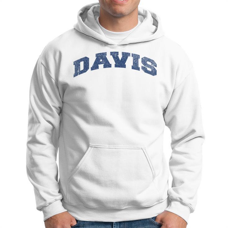 Davis California Varsity Style Vintage Grey Hoodie