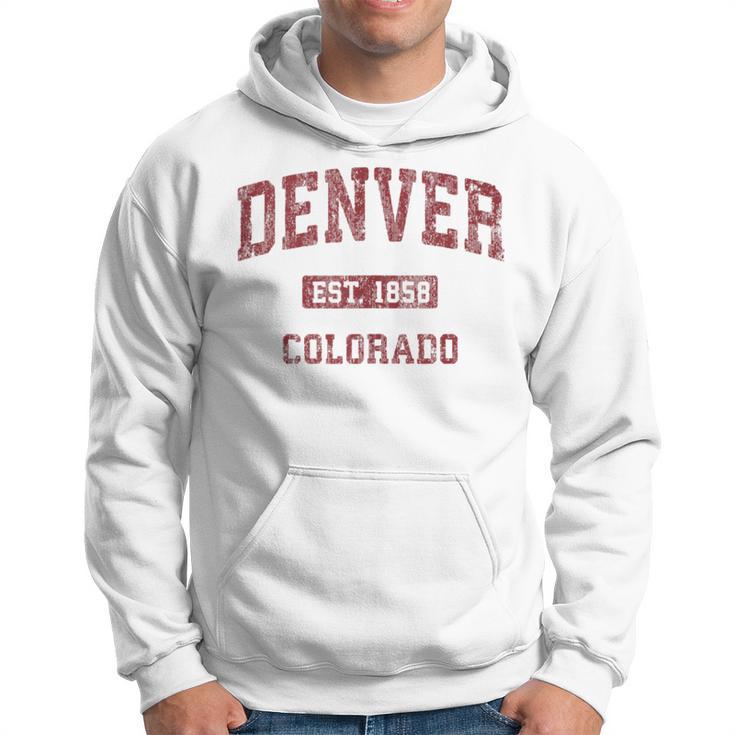 Denver Colorado Co Vintage Athletic Sports Hoodie