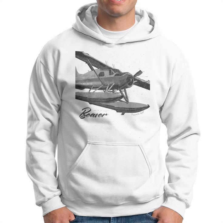 Dhc-2 Beaver Floatplane Charcoal Drawing Airplane Hoodie