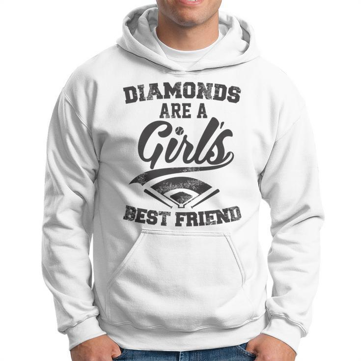 Diamonds Are A Girl's Friend Baseball Female Hoodie