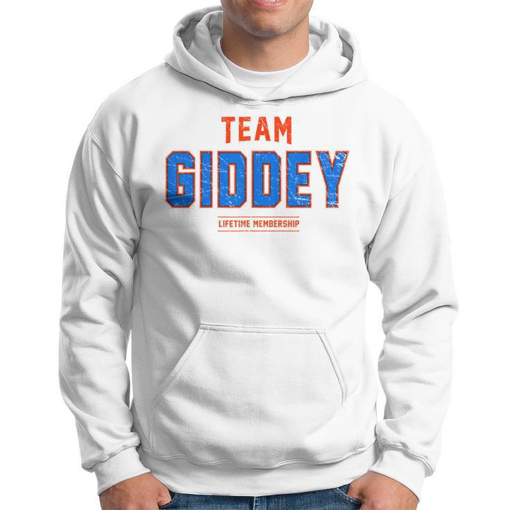 Distressed Team Giddey Proud Family Surname Last Name Hoodie
