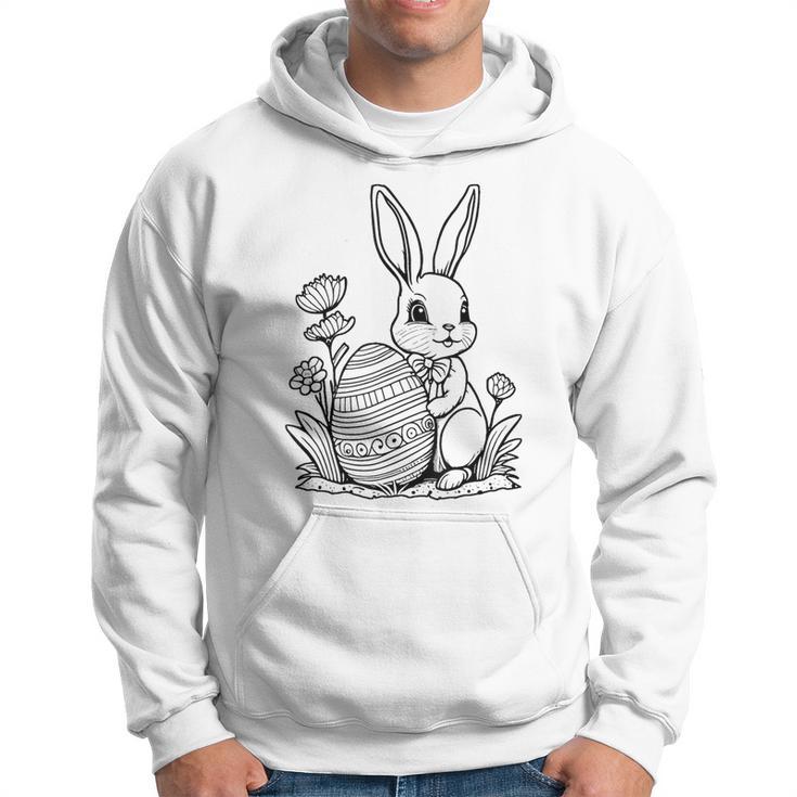 Easter Bunny Ausmalen Und Selbst Bemalen Hoodie