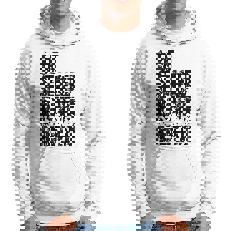 Eat Sleep Rave Repeat Divertida Para Fiesta Sudadera