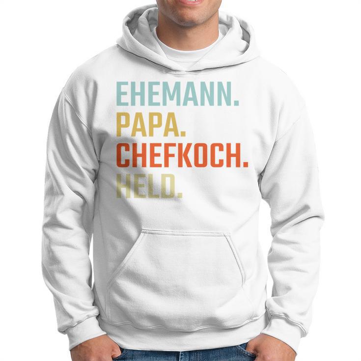 Ehemann Papa Chefkoch Held Geschenk Zumatertag Kapuzenpullover