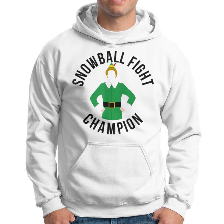 Elf Snowball Fight Champion Christmas Hoodie