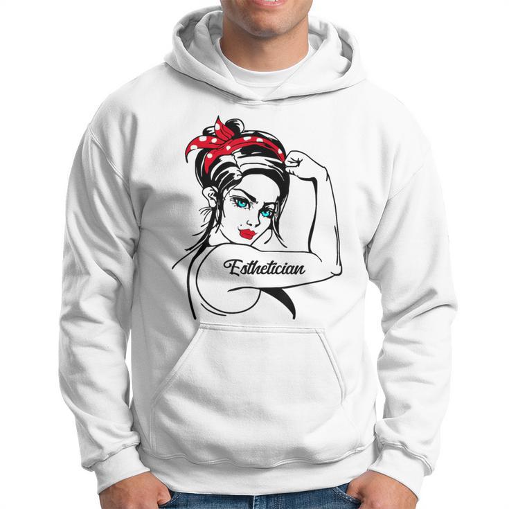 Esthetician Rosie The Riveter Pin Up Hoodie