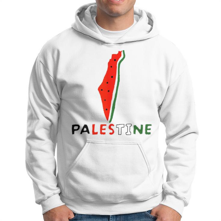 Falasn Palestine Watermelon Map Patriotic Graphic Hoodie