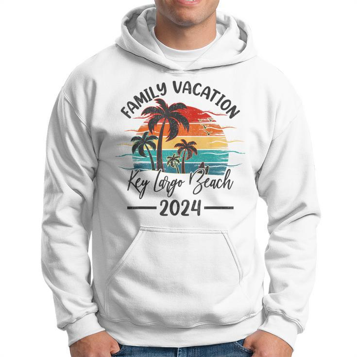 Family Vacation 2024 Vintage Florida Key Largo Beach Hoodie