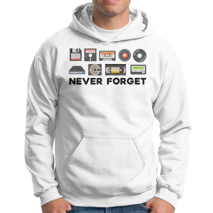 Never Forget Old Vintage Technology Hoodie