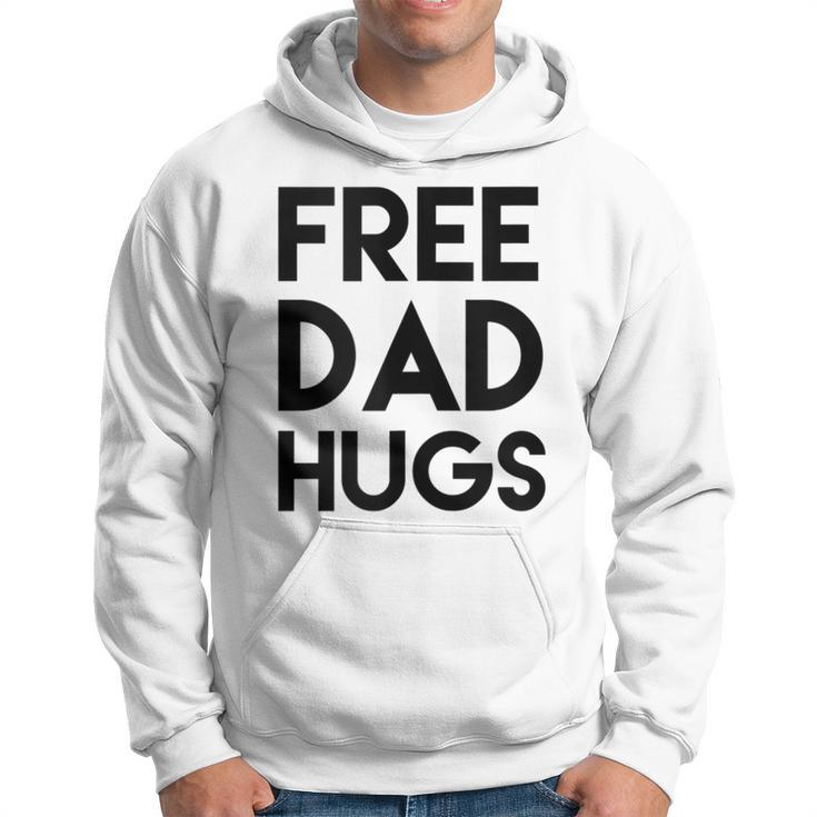 Free Dad Hugs Gay Bisexual Binary Support Black Font Hoodie