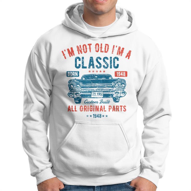 75Th Birthday 75 Years Old Classic Car Born 1948 Hoodie