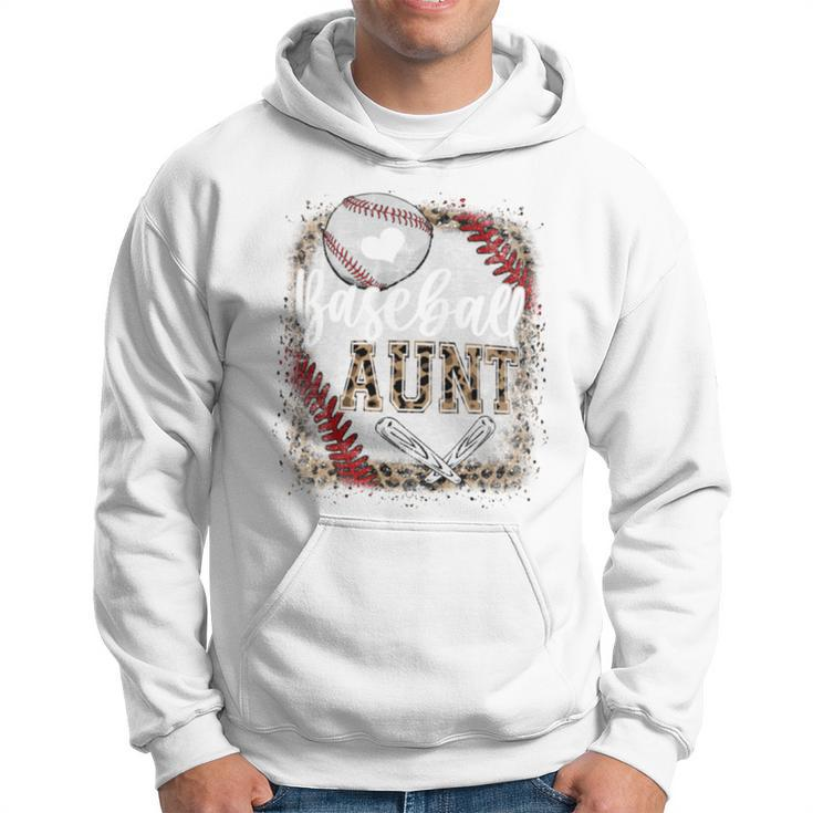 Baseball Auntie Vintage Leopard Baseball Pride Hoodie