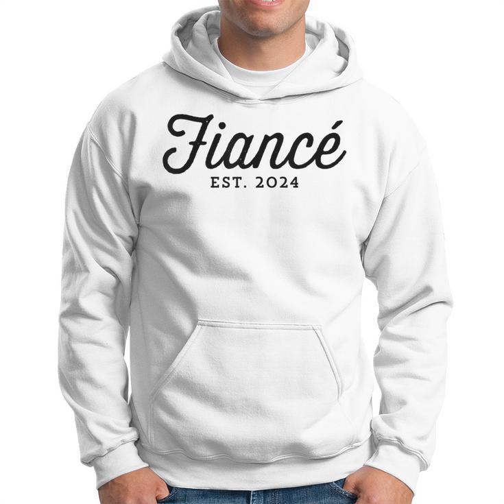 Engagement Husband Newly Engaged Fiance Est 2024 Hoodie