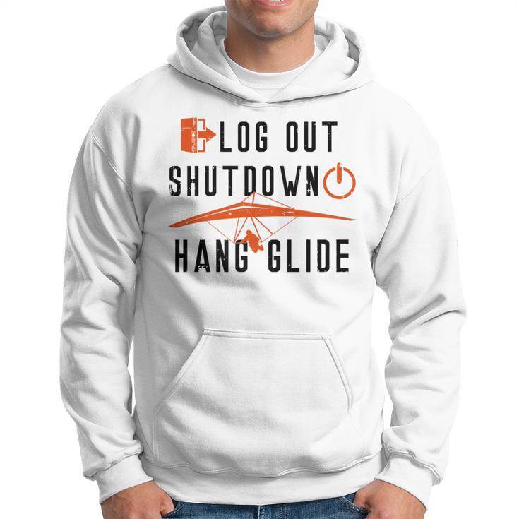 Hang Gliding Log Out Shutdown Hoodie