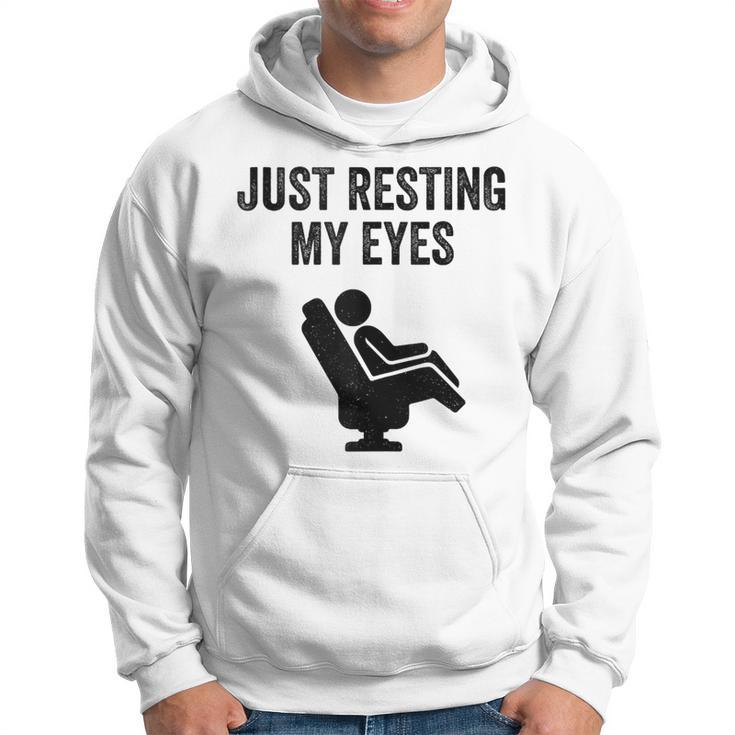 Just Resting My Eyes Recliner Dad Joke Father's Day Hoodie
