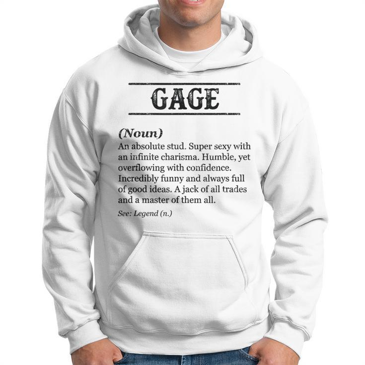 Gage Phrase With Name Definition Customized Men's Hoodie