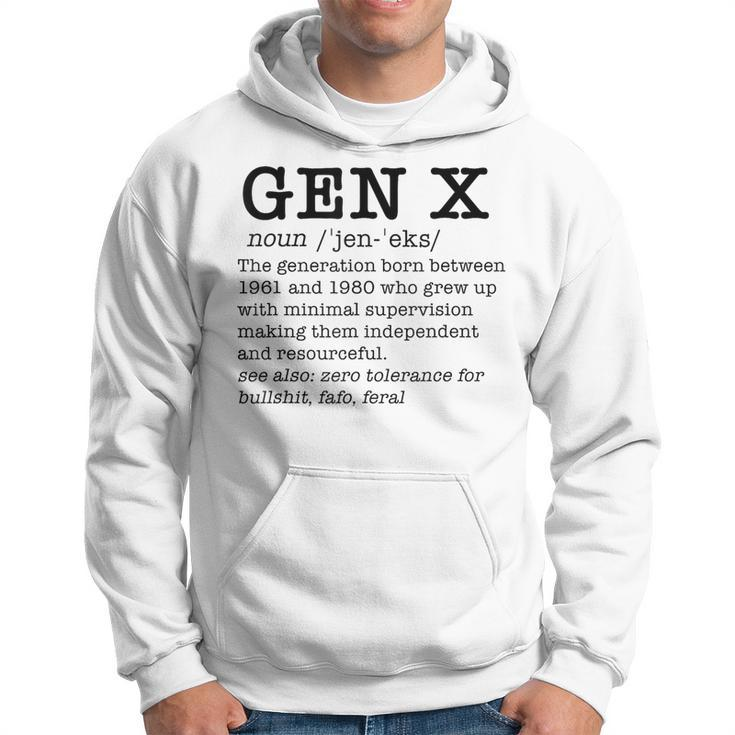Gen X Dictionary Generation Xer We Don't Care Meme Hoodie