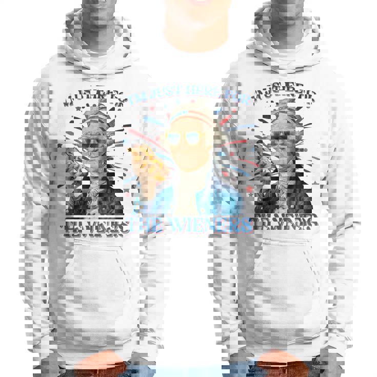 George Washington Hot Dog Just Here For The Wieners Hoodie