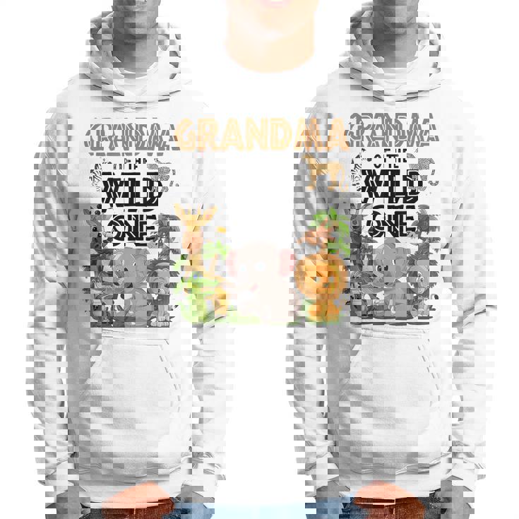 Dad Of The Wild One Birthday 1St Safari Jungle Family White Hoodie