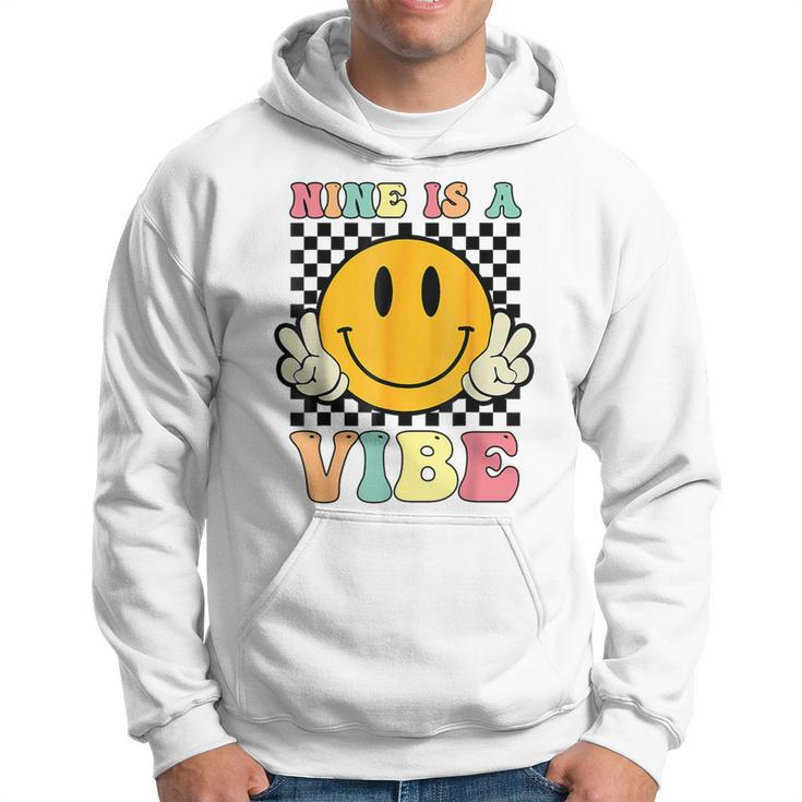 Groovy 9 Year Old 9Th Birthday Is A Vibe Hoodie