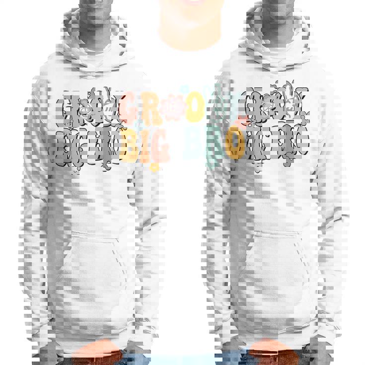 Groovy Big Bro Retro Brother Matching Family 1St Birthday Hoodie