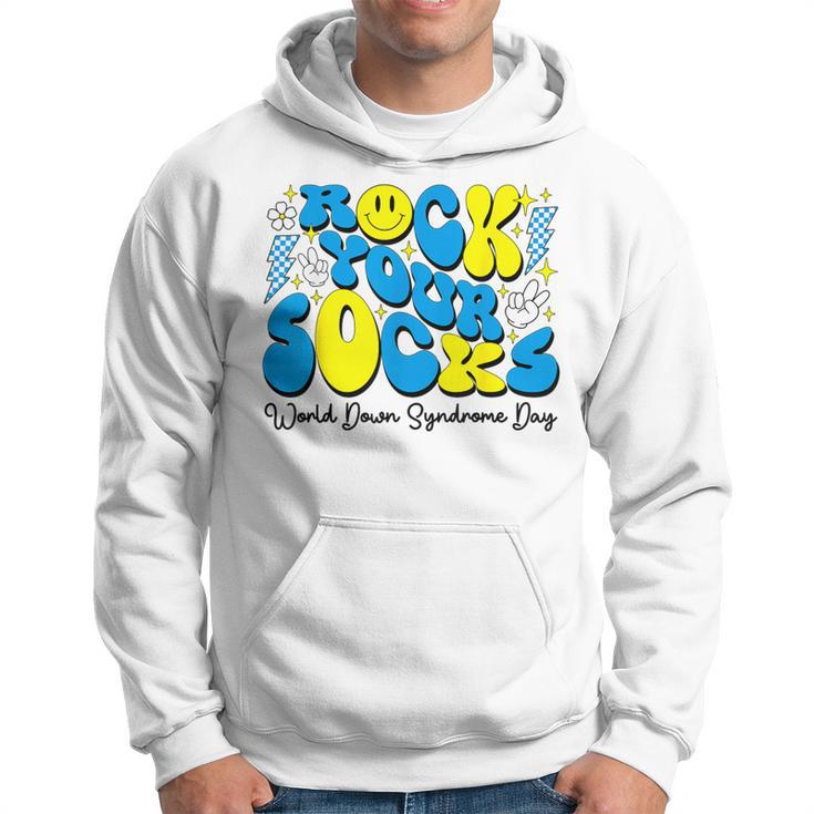 Groovy Rock Your Socks World Down Syndrome Awareness Day Hoodie