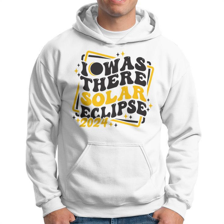 Groovy Vintage Retro I Was There Solar Eclipse 2024 Hoodie