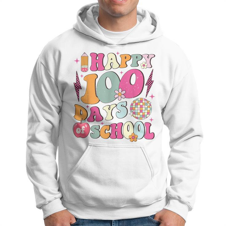 Happy 100 Days Of School Retro Disco 100Th Day Of School Hoodie