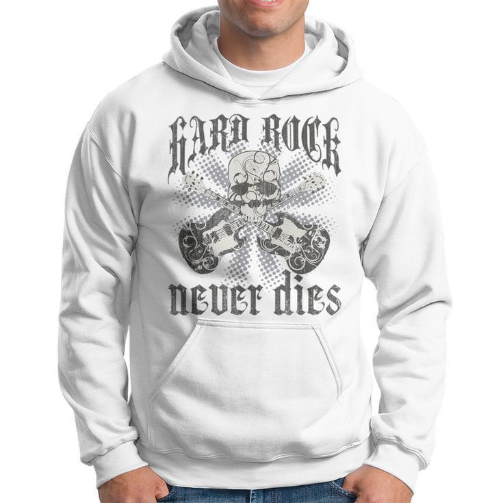 Hard Rock Never Dies Retro Vintage Hoodie