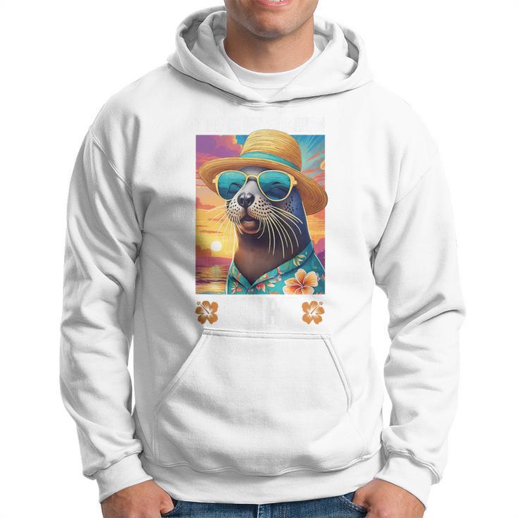 This Is My Hawaiian Retro Vintage Monk Seal Hoodie