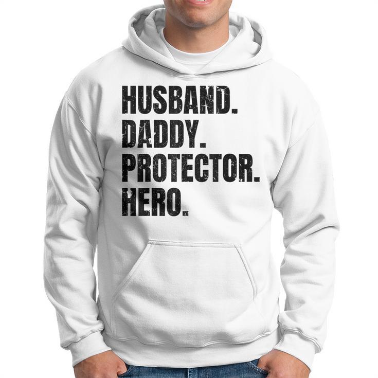 Herren Ehemann Papa Protector Hero Besterateratertag Kapuzenpullover