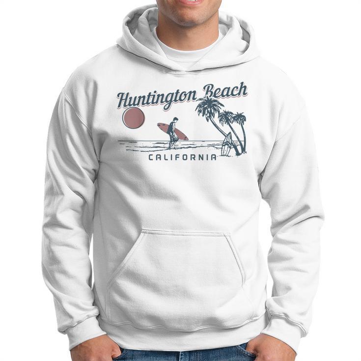 Huntington Beach California Surf Vintage Surfer Hoodie