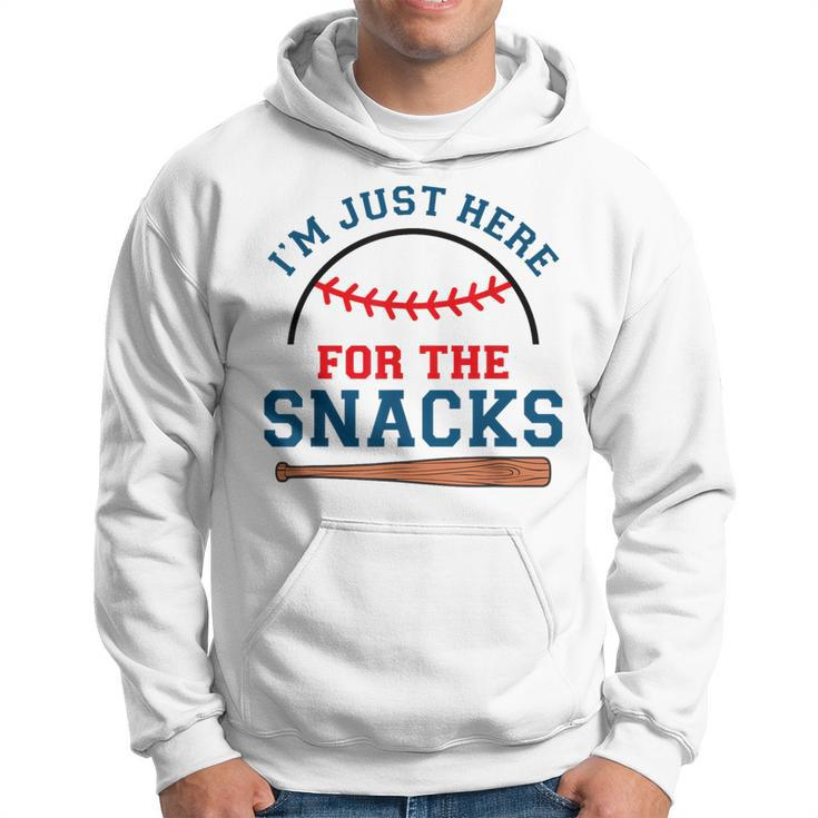I'm Just Here For The Snacks Baseball Season Softball Hoodie